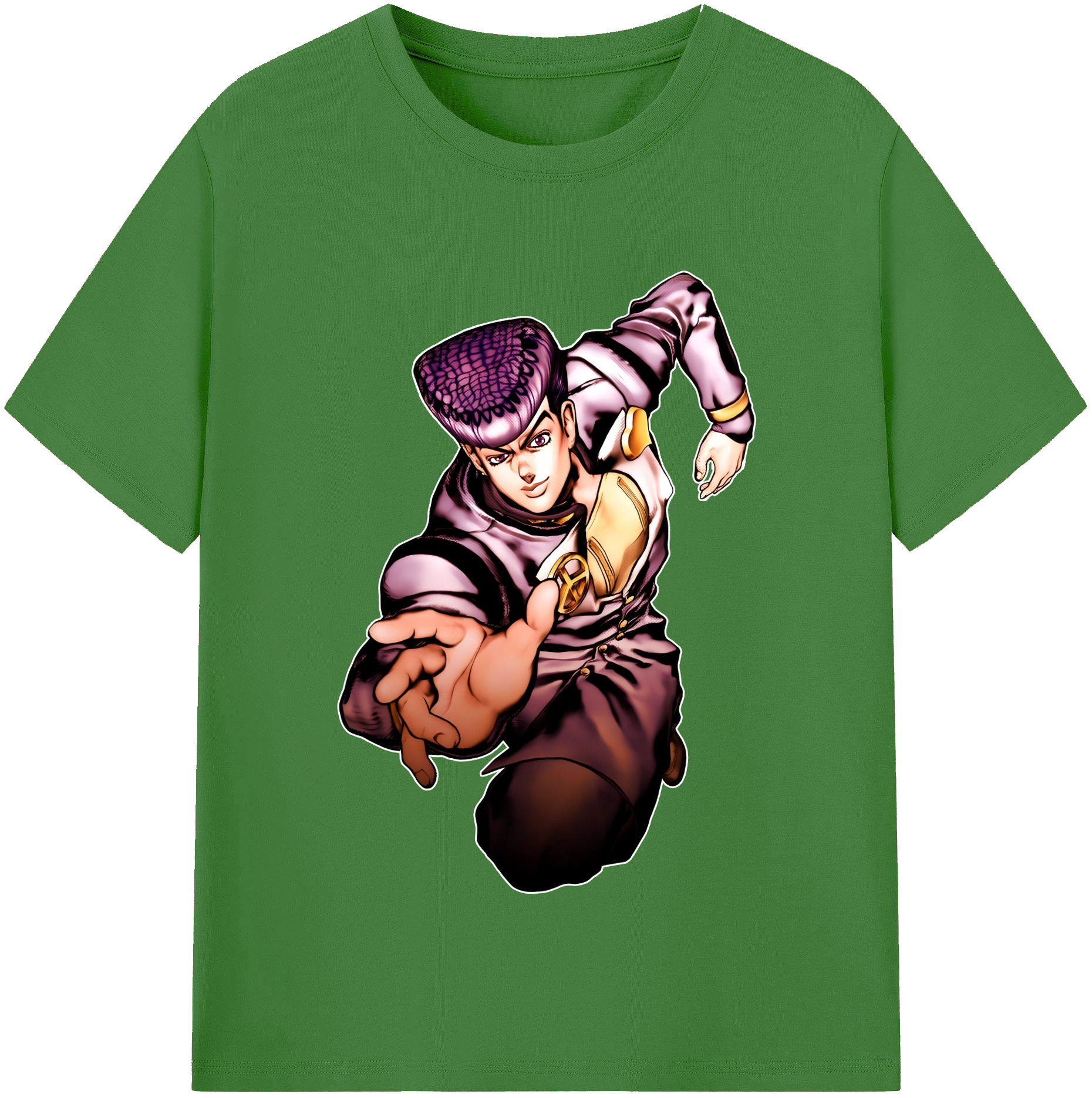 （画像用） ジョジョの奇妙な冒険 ひがしかた じょうすけ JoJo's Bizarre Adventure Higashikata Josuke レディースカジュアルプリントTシャツ（綿100％）